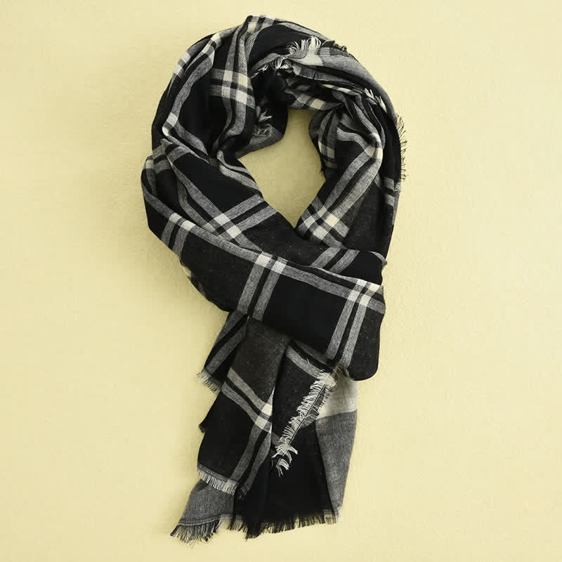 Men's Causal British Style Plaid Scarf - image 15