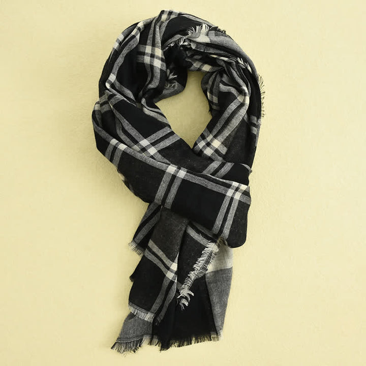 Men's Causal British Style Plaid Scarf