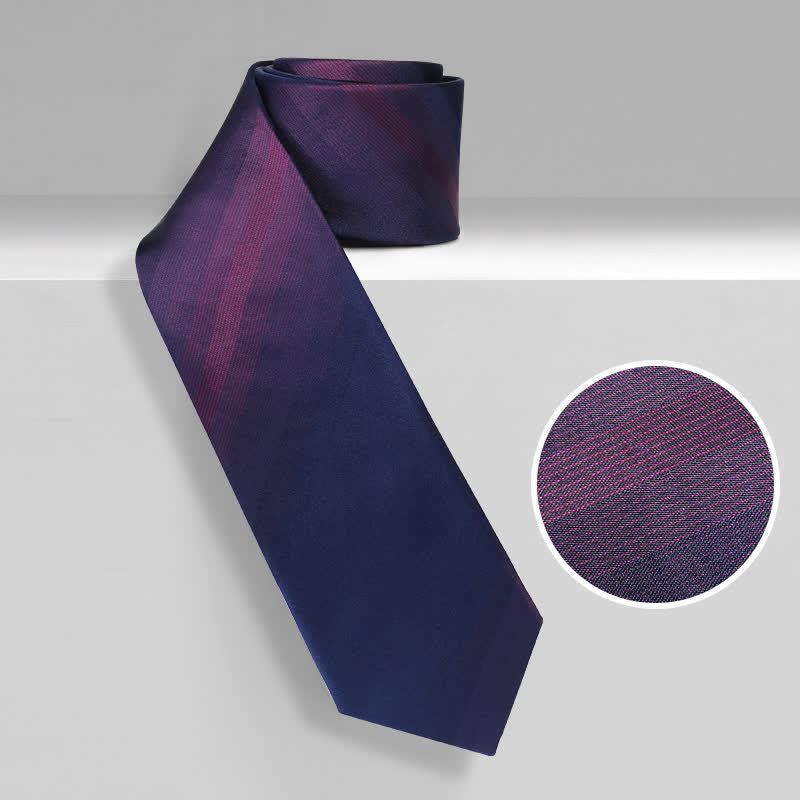 Men's Mulberry Silk Gradient Purple Necktie