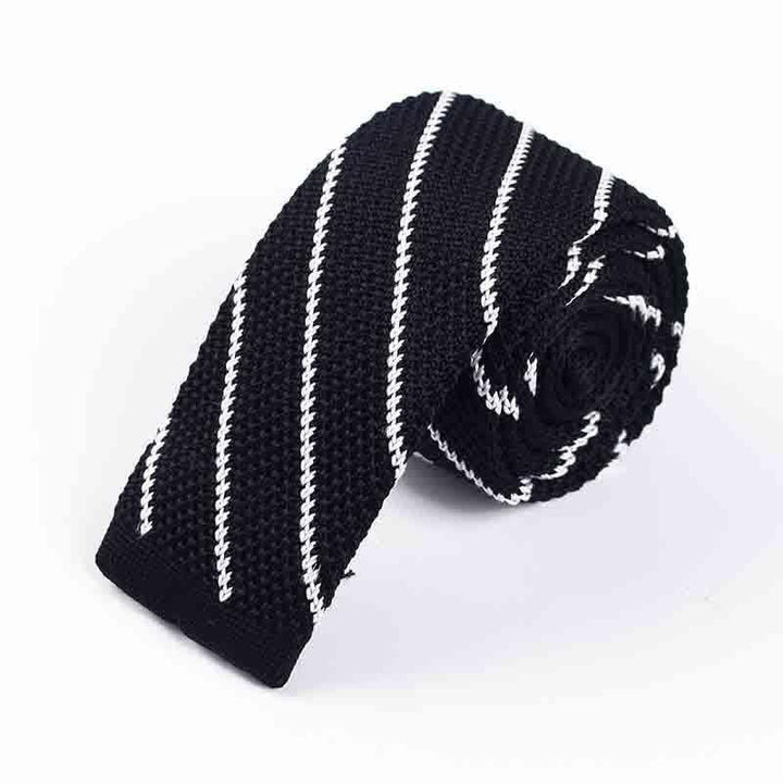 Men's Diagonal Striped Knitted Necktie