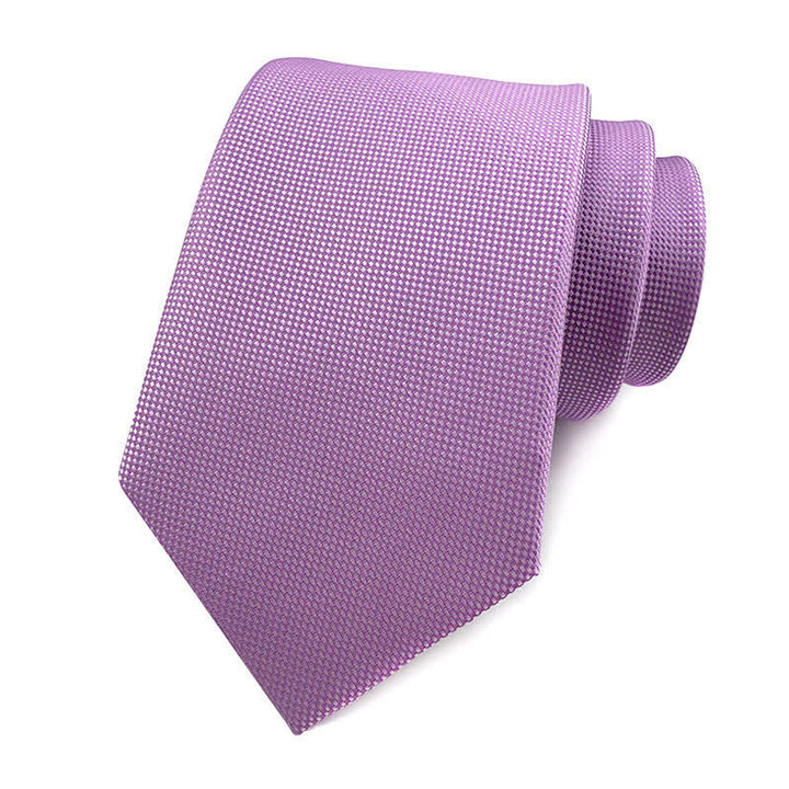 Men's Simple Solid Color Skinny Necktie - Violet - image 18