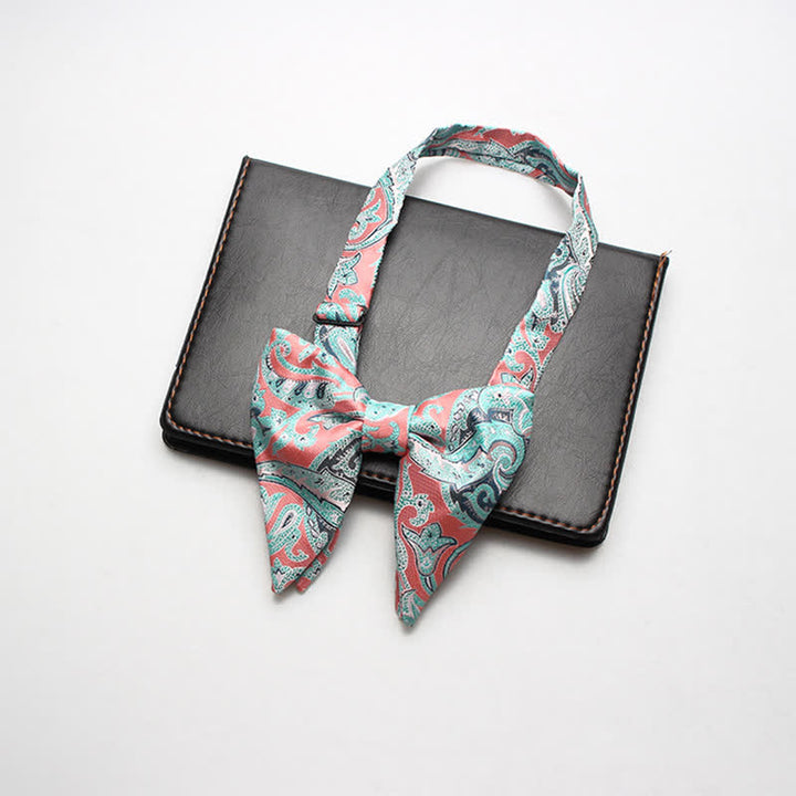 Men's Exotic Paisley Oversized Pointed Bow Tie