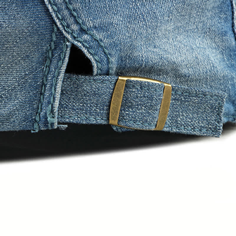 Simple Jean Denim Casquette Beret Cap - image 8