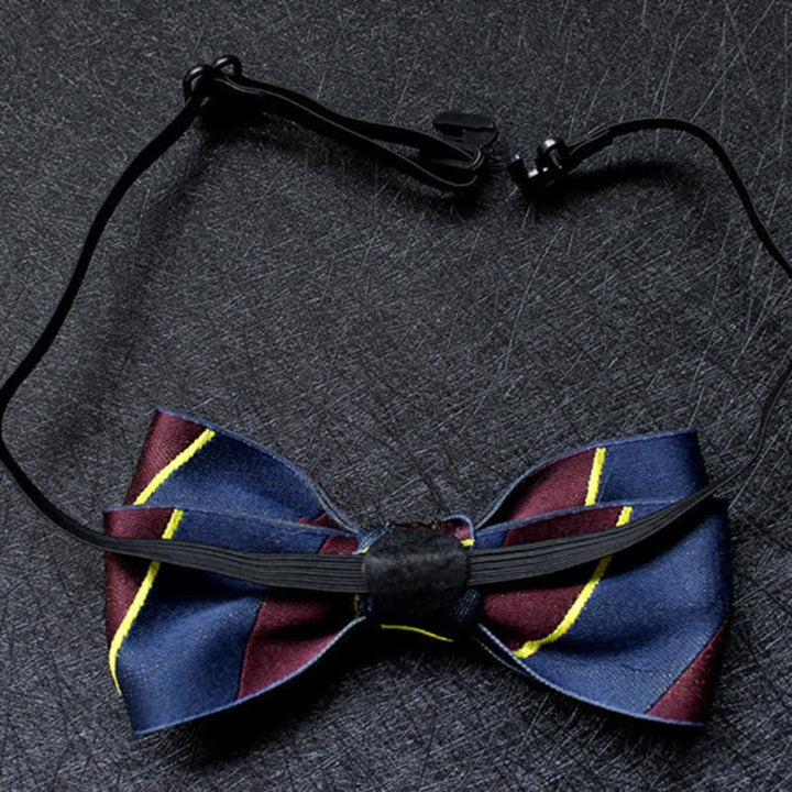 Men's Abstract Pattern Double Layers Bow Tie