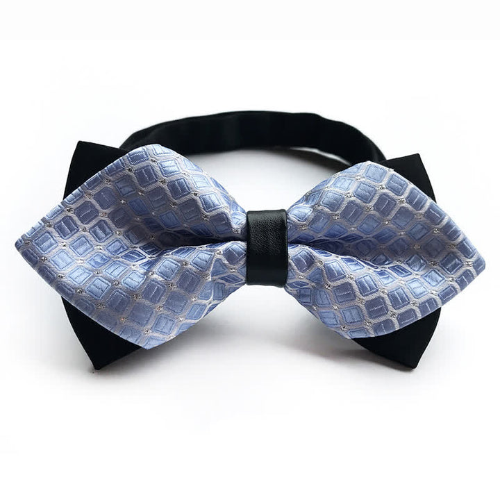 Men's Dotted Diamond Double-layer Pointy Bow Tie