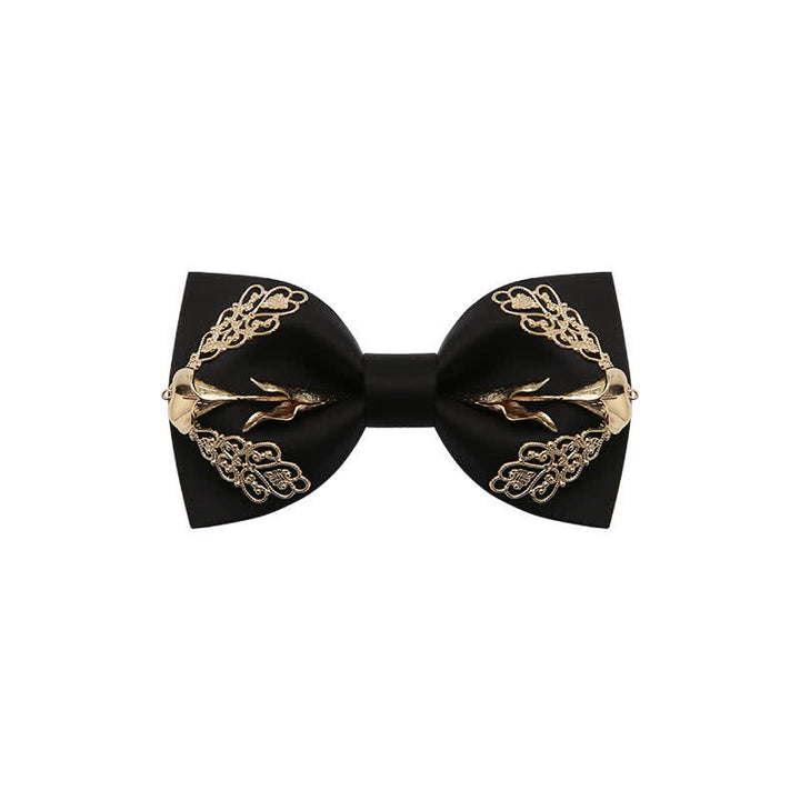 Men's Golden Floral Calla Lily Bow Tie