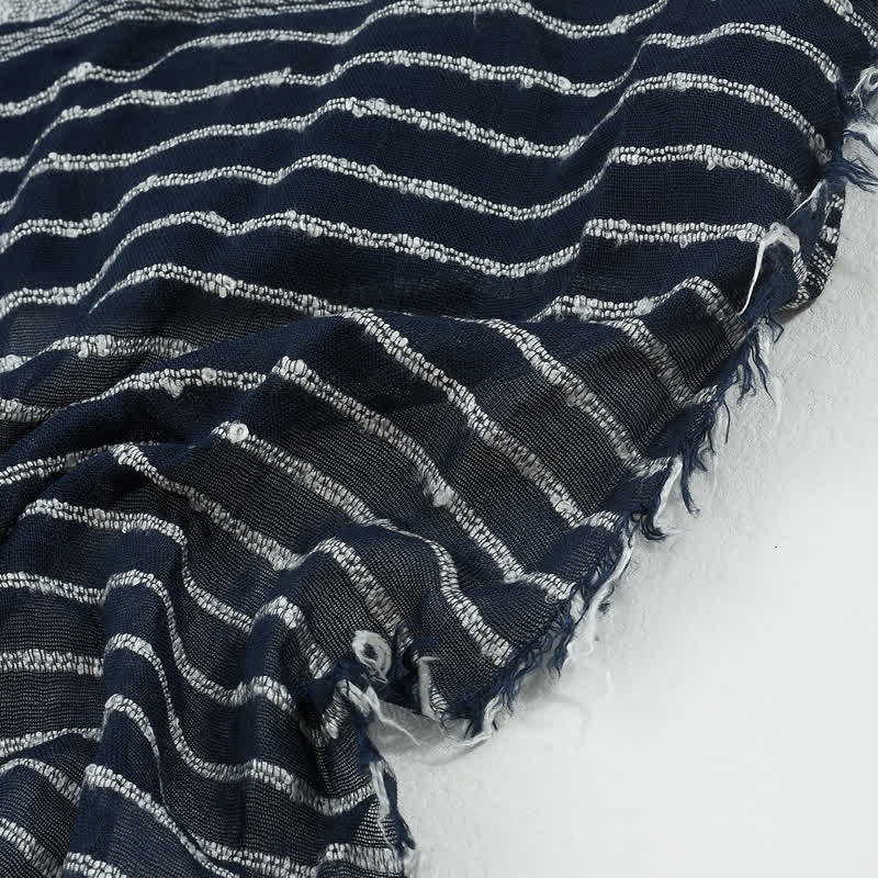 Men's Causal Horizonal Striped Soft Scarf