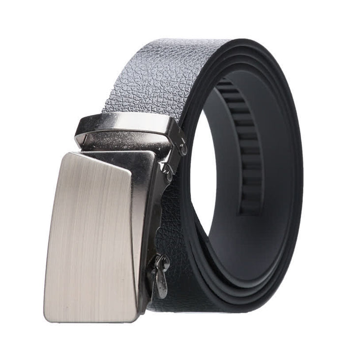 Men's Business Automatic Buckle Black Leather Belt