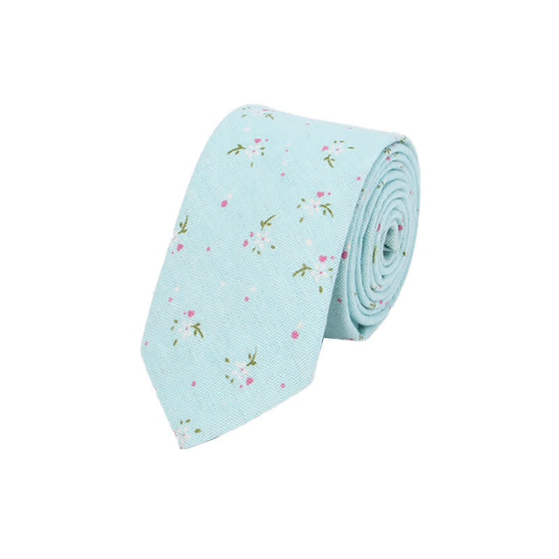 Men's Elegant Floral Skinny Necktie