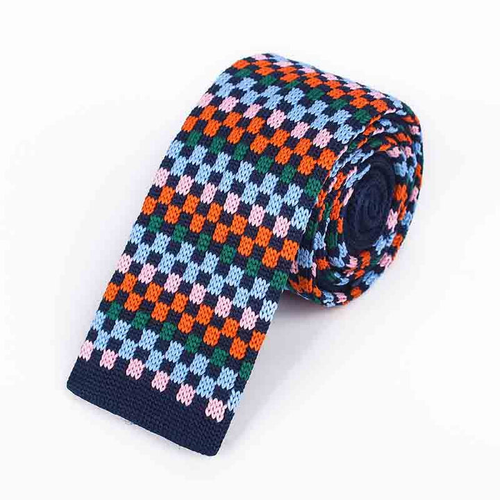 Men's Colorful Pixel Square Knitted Necktie