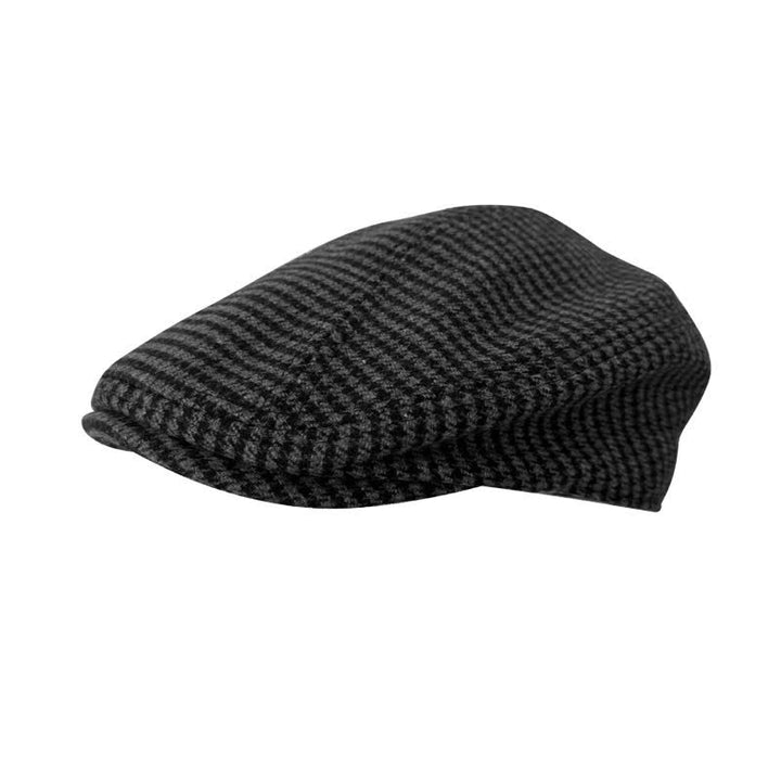 Black & Gray Houndstooth Checks Ivy Beret Cap