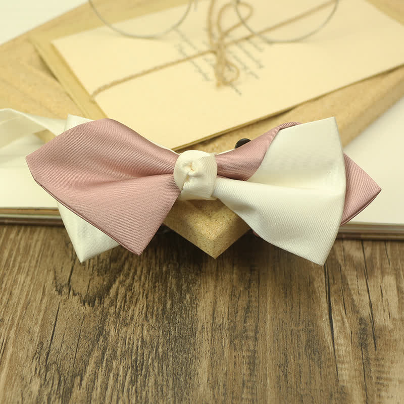 Men's Two Tone Colour Blocking Bow Tie