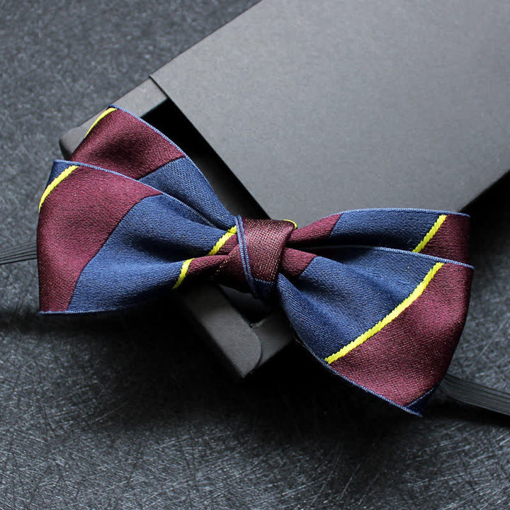 Men's Abstract Pattern Double Layers Bow Tie