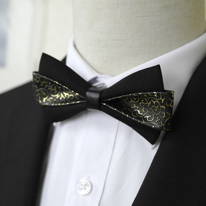 Men's Flame PU Leather Bow Tie