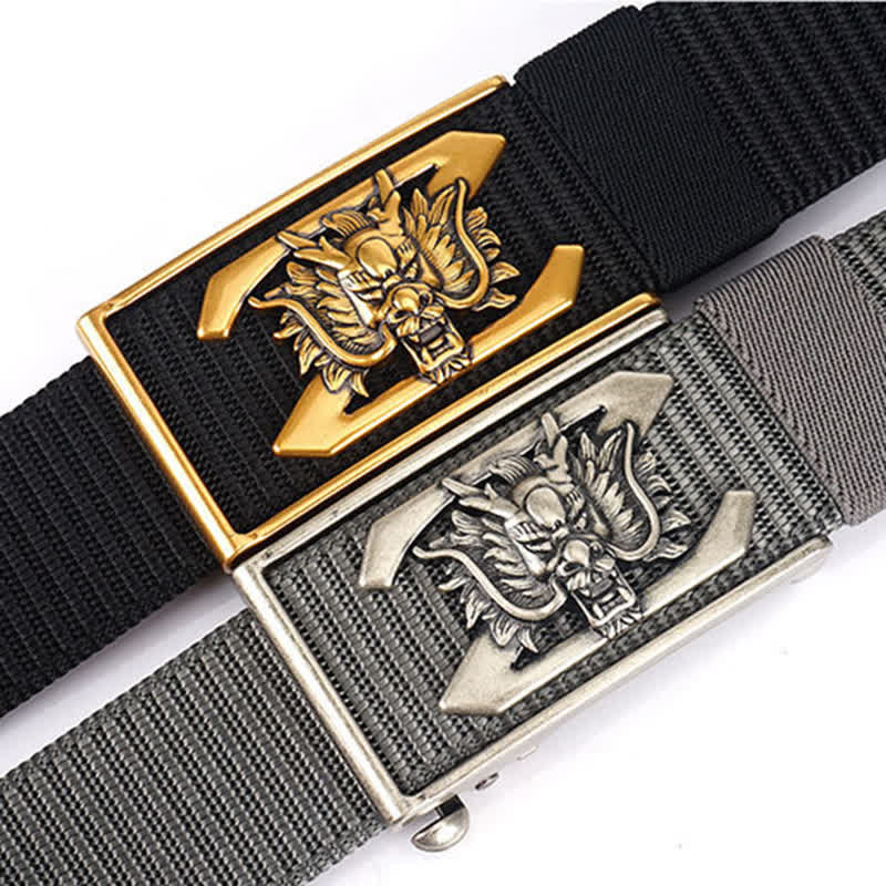 Men's Z Letter Mighty Dragon Nylon Belt