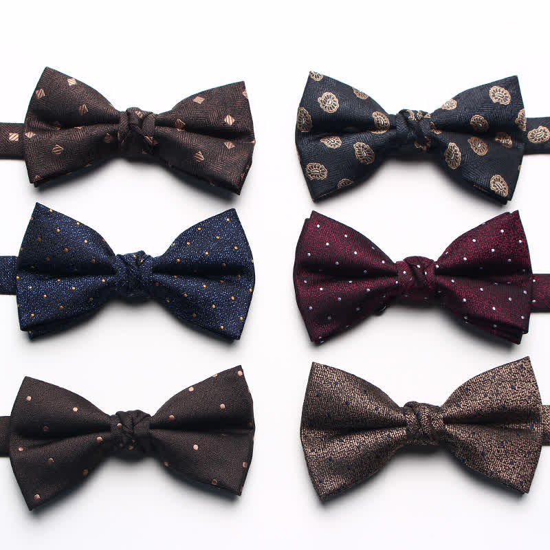 Men's Antique Yarn-dyed Jacquard Bow Tie