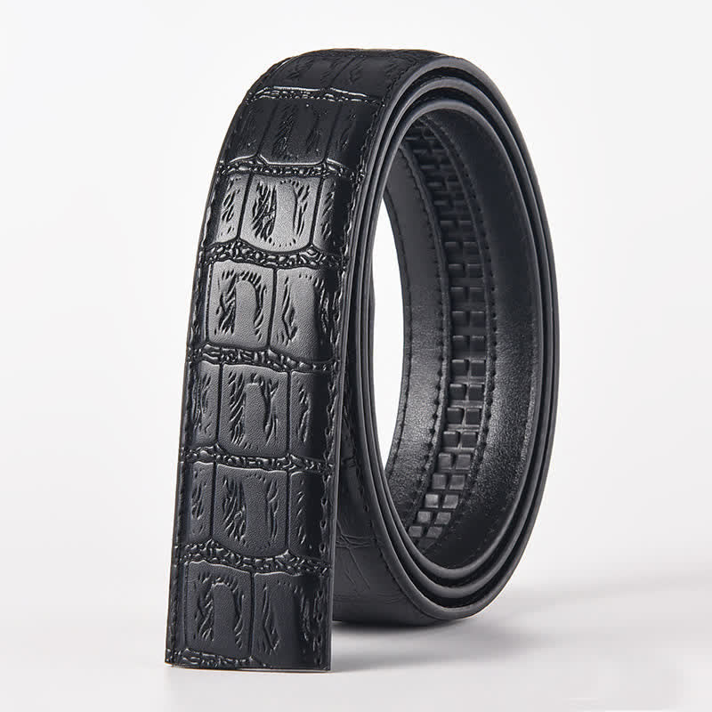 Men's DIY Tiger Head Automatic Buckle Leather Belt