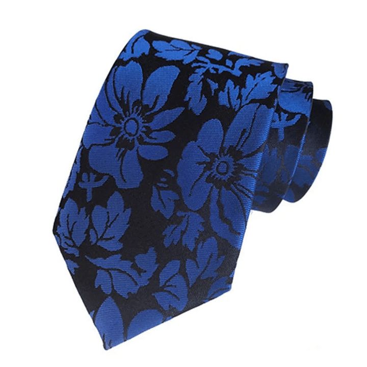 2Pcs Men's Garden Leaves Floral Necktie Set