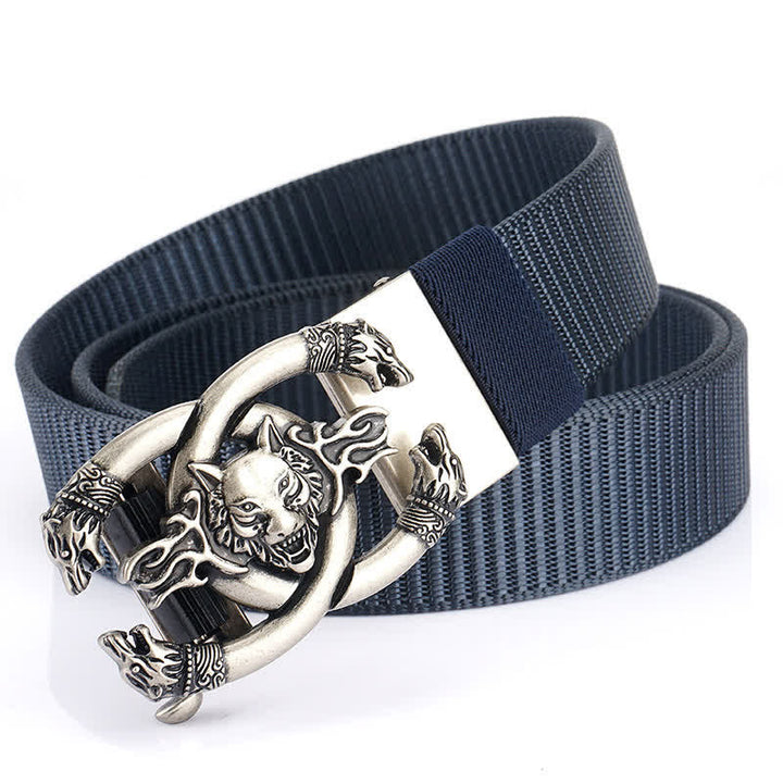 Men's Fierce Wolves In Flame Nylon Belt