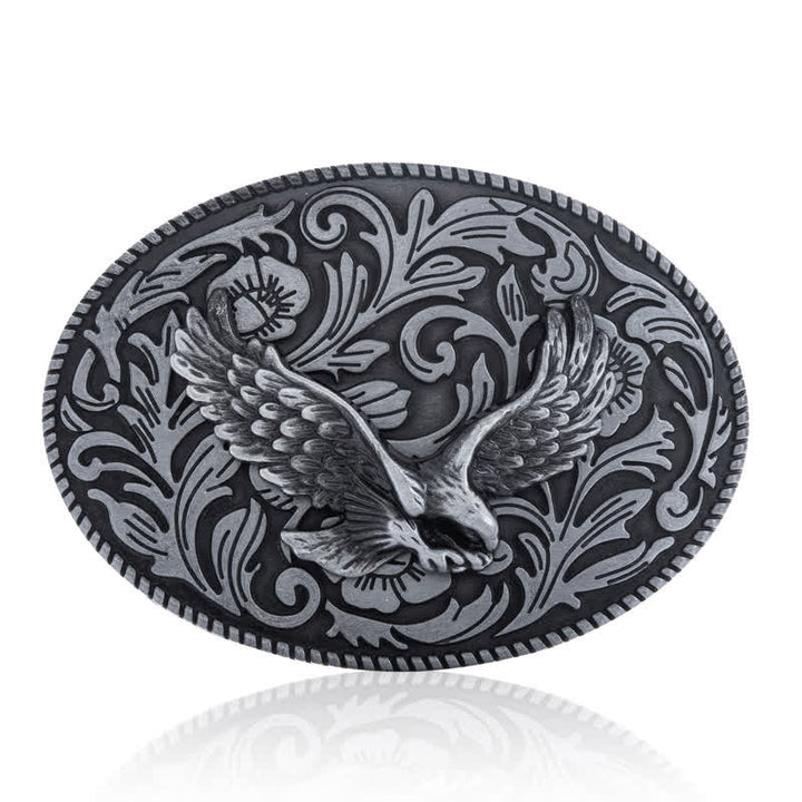 Men's DIY Animal Flying Eagle Buckle Leather Belt