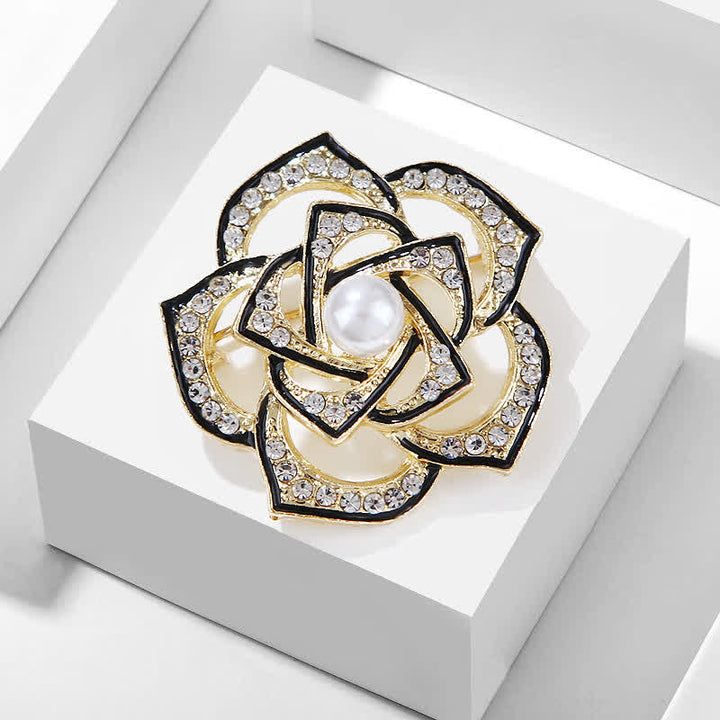 Women's Decorative Hollow Camellia Brooch