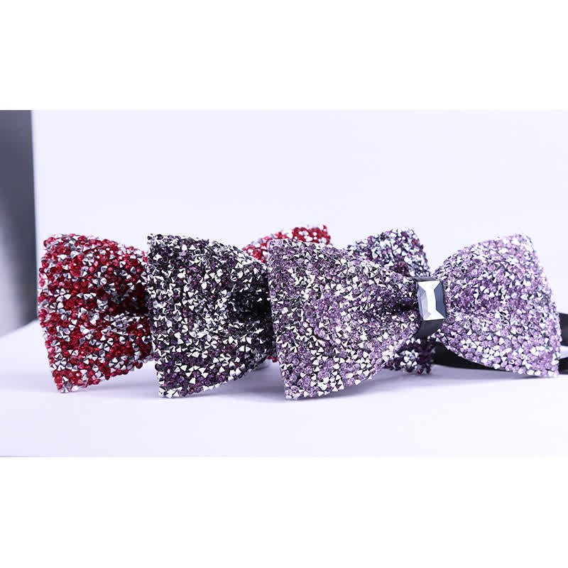 Men's Sparkle Star Glitter Crystal Bow Tie