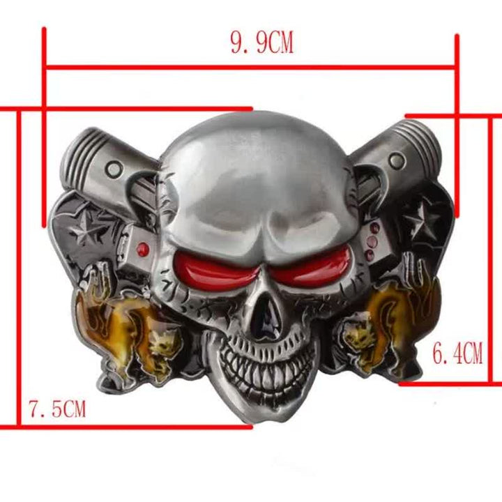 Men's Punk Biker Skull Demon Clown Leather Belt