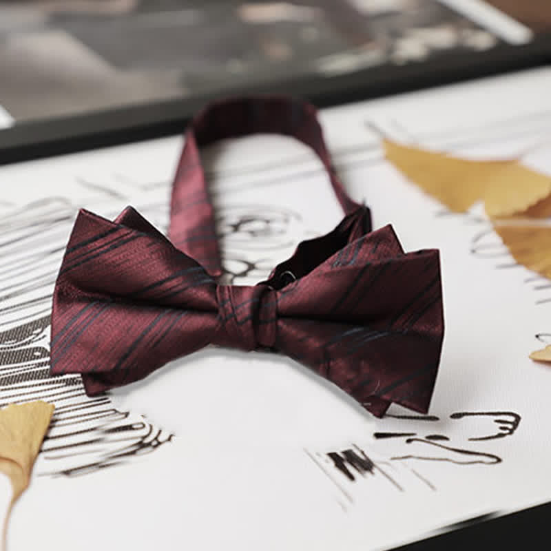 Men's Burgundy Series Gentleman Bow Tie