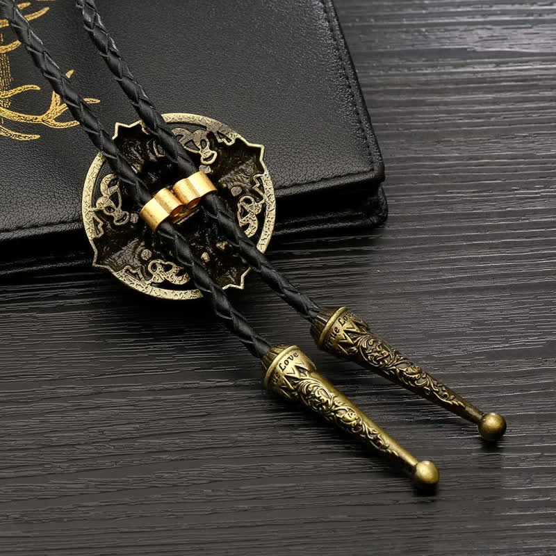 Novelty Animal Shape Howling Lion Bolo Tie