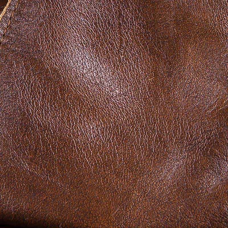 Literary Octagonal Genuine Leather Beret Cap - image 12