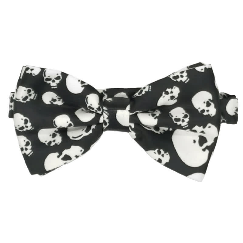 Men's Halloween Blood Splattered Skull Bow Tie