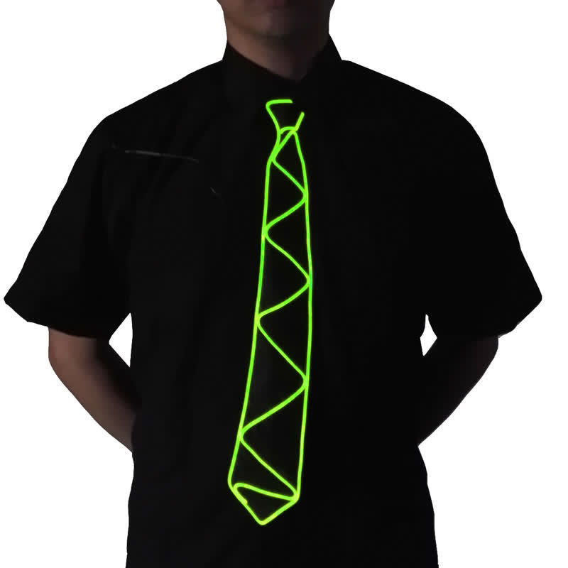 Cool Neon LED Strip Glowing Necktie