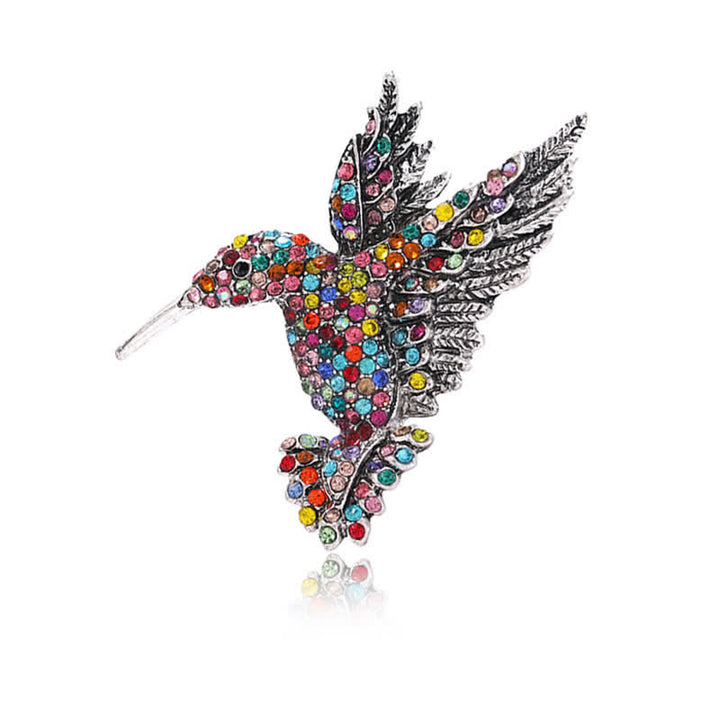 Women's Hummingbird Rhinestone Brooch