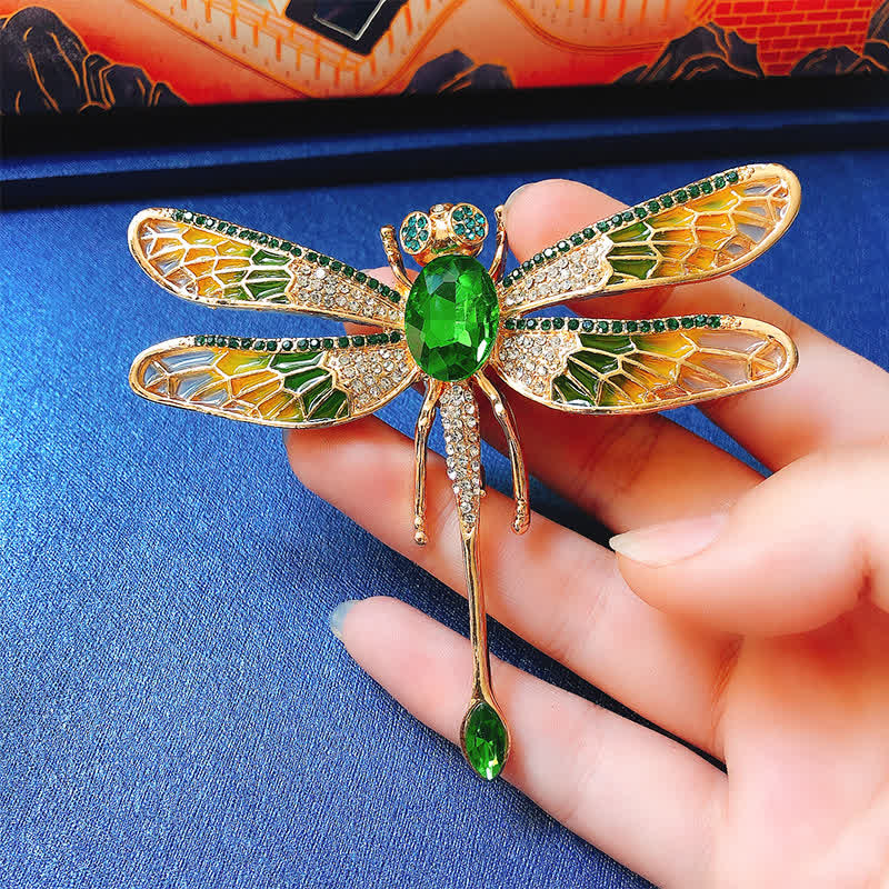 Women's Luxurious Palace Dragonfly Rhinestone Brooch