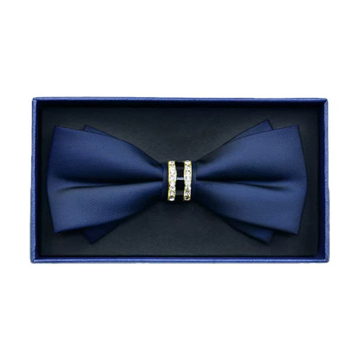 Men's Rhinestone Metal Matte Bow Tie