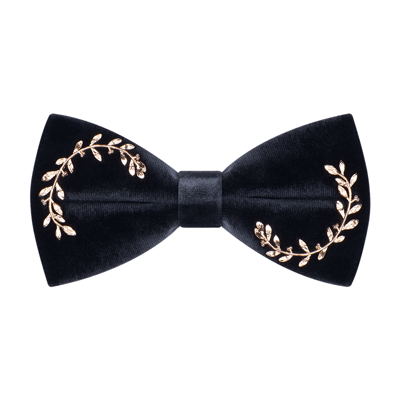 Men's Vine Leaves Velvet Bow Tie