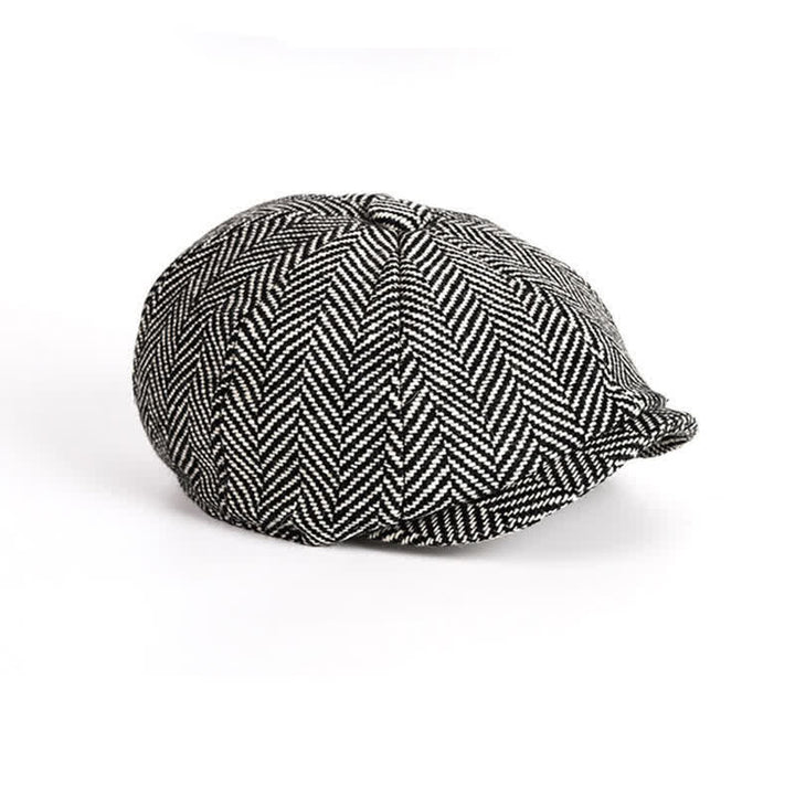 Herringbone Octagonal Cap Flat Cap Beret