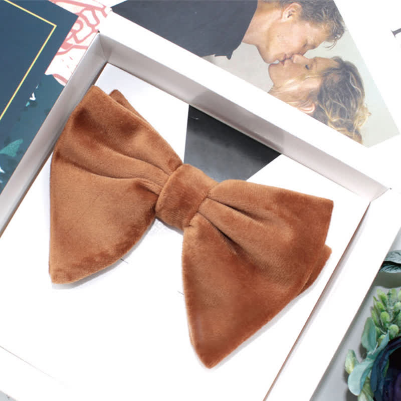 Men's Gentleman Oversize Droopy Velvet Bow Tie