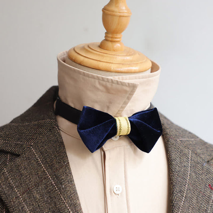 Men's Simple Twisting Velvet Bow Tie