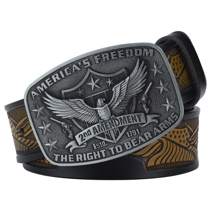 Men's Retro Eagle America's Freedom Leather Belt