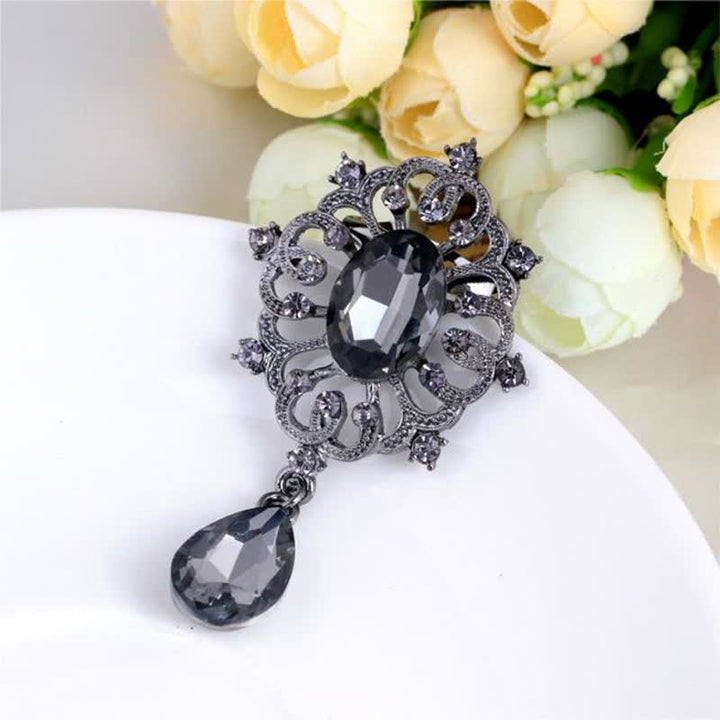 Women's Ornate Antique Waterdrop Brooch