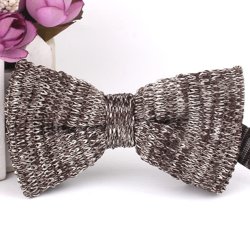 Men's Rustic Leisure Tie-dye Knitted Bow Tie