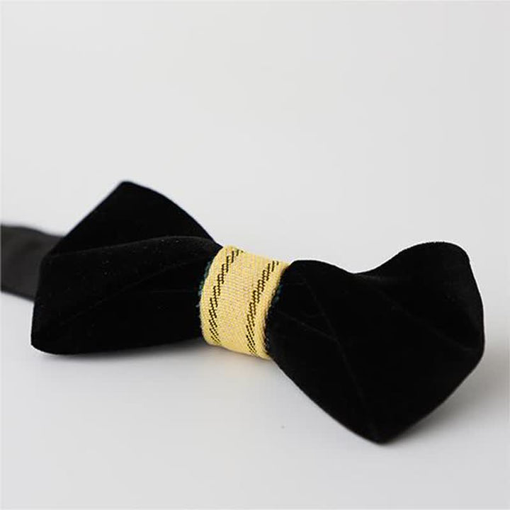 Men's Simple Twisting Velvet Bow Tie