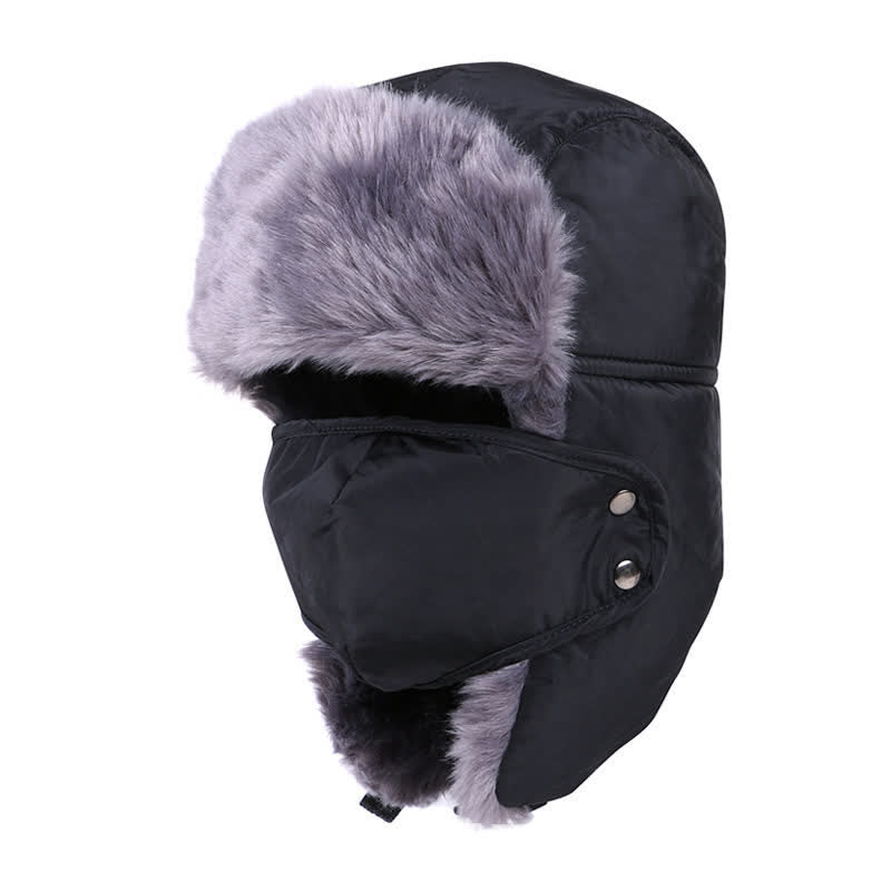 2Pcs Mountain Climbing Face Mask Trapper Hat Set