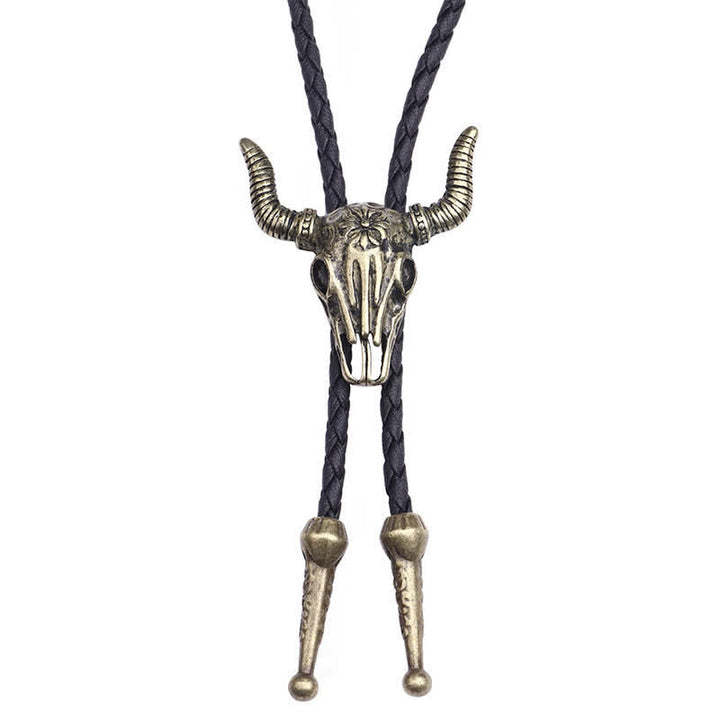 Vintage Native Style Bull Head Bolo Tie