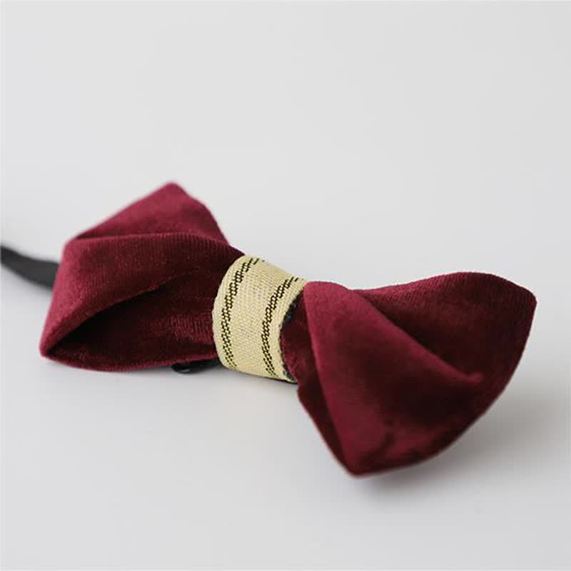 Men's Simple Twisting Velvet Bow Tie