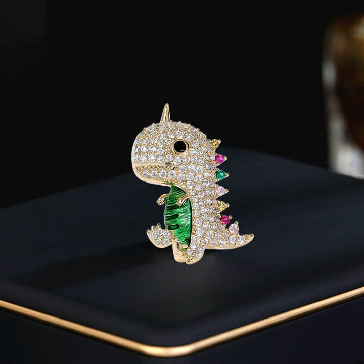 Women's Cartoon Shimmering Dinosaur Brooch