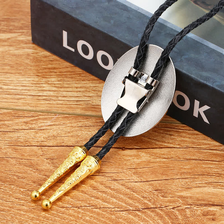 Retro Creative Gold Western Horse Head Bolo Tie