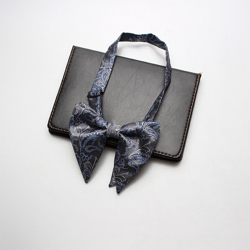 Men's Exotic Paisley Oversized Pointed Bow Tie