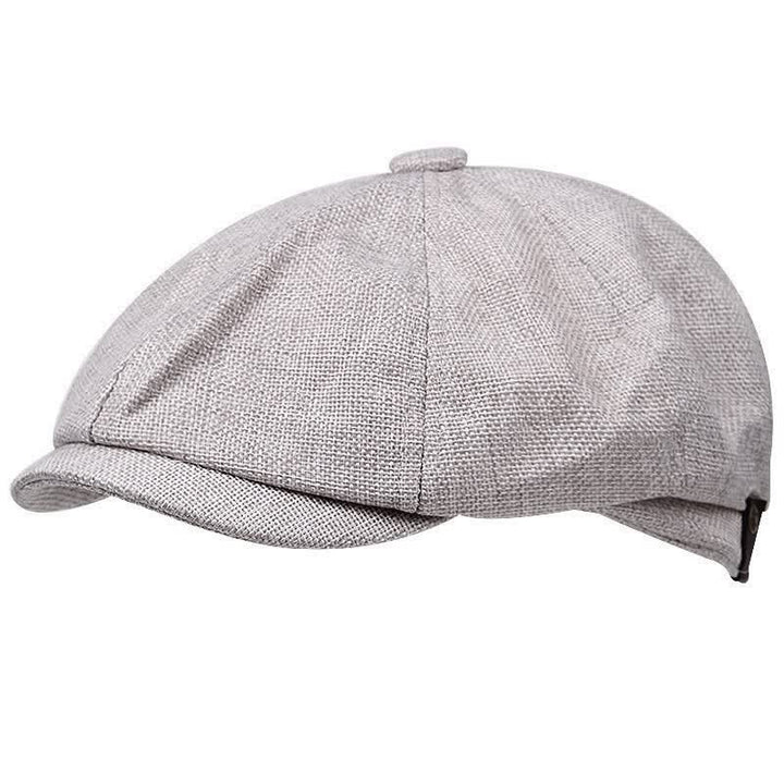 Simple Cool Octagonal Newsboy Beret Cap - White - M (22"-22 7/8") - image 4